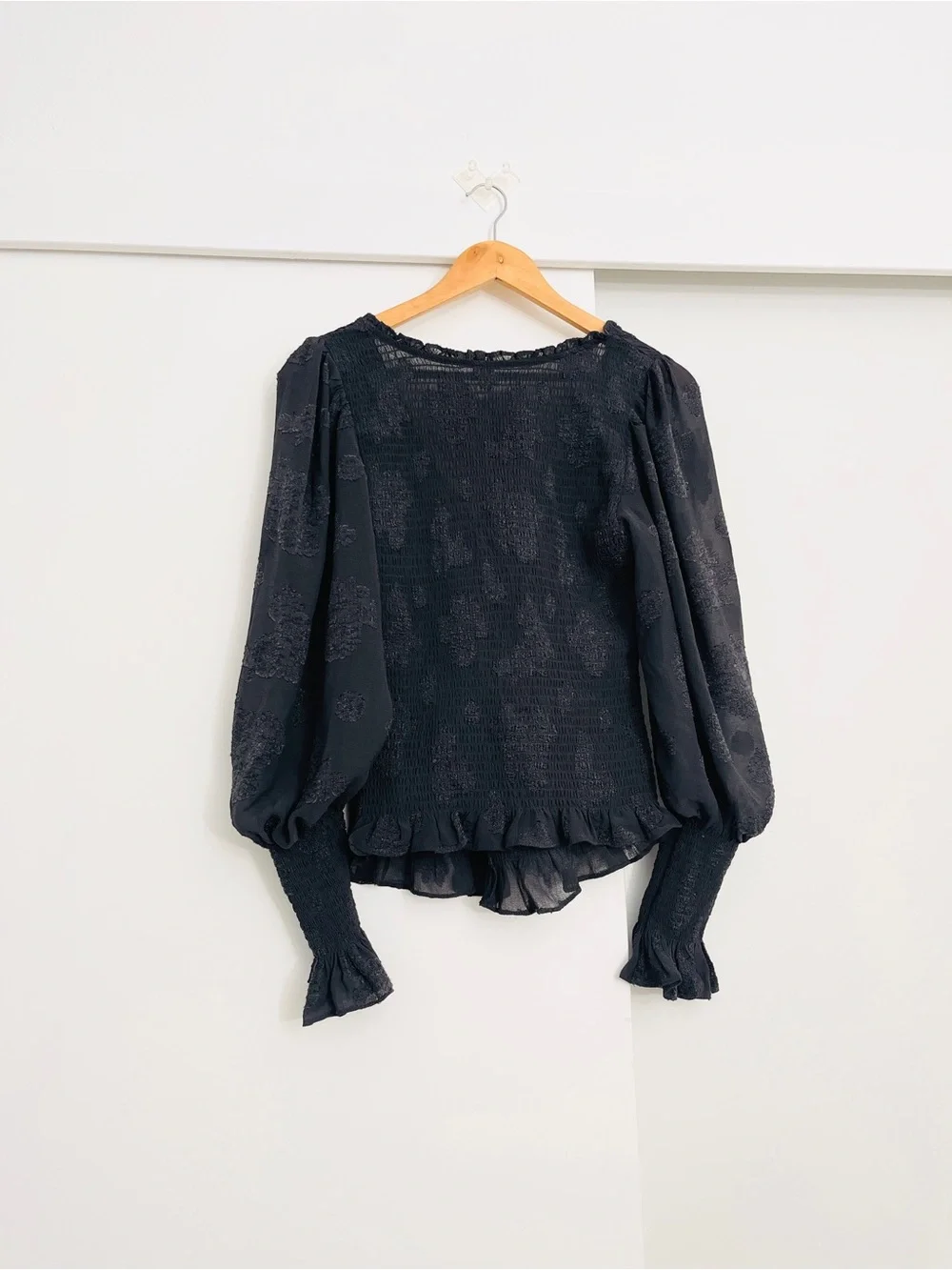 NWOT Free People Smocked In Love Long Sleeve Top Size Medium
